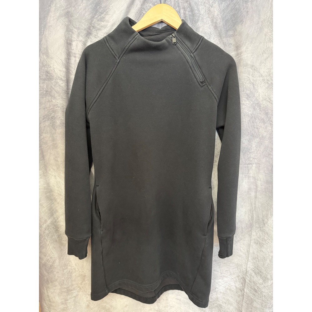 Athleta Womens Fleece Lined Sweatshirt Dress Fit Minimalist Athleisure Medium